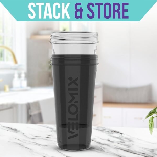 -2 Pack- 28 oz Protein Shaker Bottles for Protein Mixes - 2x Wire Whisk | Leak Proof Shaker Cups for Protein Shakes | Protein Shaker Bottle Pack | Shakers for Protein Shakes-Black&Transparent - Image 3
