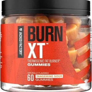 Jacked Factory Burn-XT Weight Loss Gummies - Thermogenic Fat Burner & Appetite Suppressant Gummies with Acetyl-L-Carnitine HCL, MitoBurn, & Caffeine - 60 Gummies, Tangerine Sour