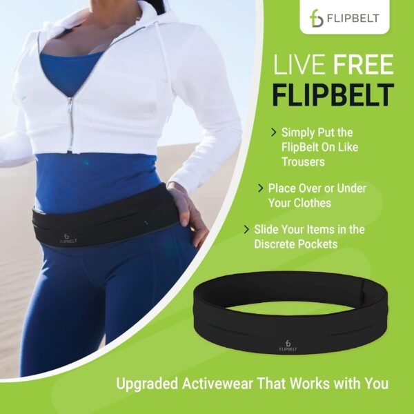 FlipBelt Classic Running Belt, Running Fanny Pack for Women and Men, USA Company - Image 4