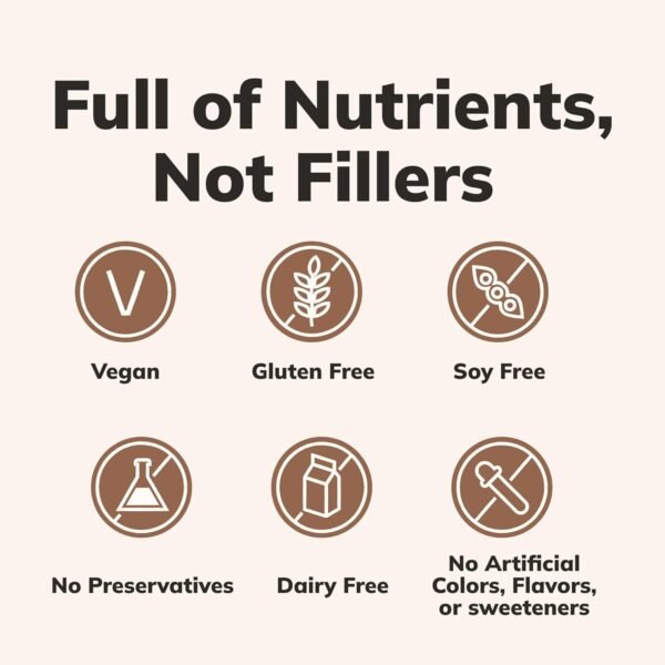 Ka’Chava All-In-One Nutrition Shake Blend, Chocolate, 15 Servings, 85+ Superfoods & Nutrients, Meal Replacement, Greens Plant-Based Superfood Powder Protein Drink, Digestive Enzymes & Probiotics, Vegan Dairy Gluten Free - Image 7
