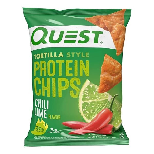 Quest Nutrition Tortilla Style Protein Chips Variety Pack, Chili Lime, Nacho Cheese, Loaded Taco, Low Carb, High Protein, Gluten Free, 1.1 oz (Pack of 12) - Image 5