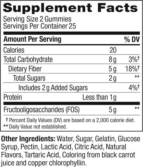 OLLY Fiber Gummy Rings, 5g Prebiotic Fiber, FOS (Fructo-oligosaccharides), Digestive Support, Berry Melon 50ct - Image 6