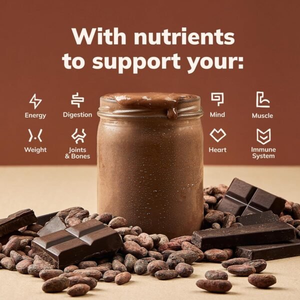 Ka’Chava All-In-One Nutrition Shake Blend, Chocolate, 15 Servings, 85+ Superfoods & Nutrients, Meal Replacement, Greens Plant-Based Superfood Powder Protein Drink, Digestive Enzymes & Probiotics, Vegan Dairy Gluten Free - Image 4