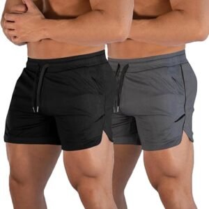 FLYFIREFLY Men's Gym Workout Shorts Running Lightweight Athletic Short Pants Bodybuilding Training