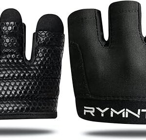 Minimal Workout Gloves,Short Micro Weight Lifting Gloves Grip Pads with Full Palm Protection & Extra Grip for Men Women Weightlifting,Gym,Cross Training,Powerlifting,WODs.
