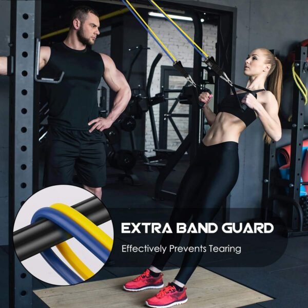 VEICK Resistance Bands, Exercise Bands, Workout Bands, Resistance Bands for Working Out with Handles for Men and Women, Exercising Bands for Fitness Weights Work Out at Home - Image 8
