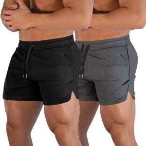 FLYFIREFLY Men's Gym Workout Shorts Running Lightweight Athletic Short Pants Bodybuilding Training