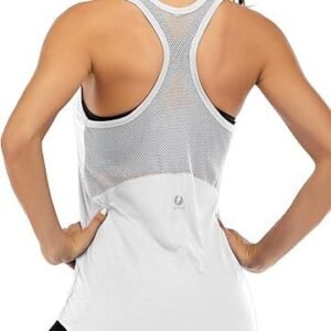 ICTIVE Workout Tank Tops for Women Sleeveless Yoga Shirts for Women Mesh Racerback Muscle Tank Tops