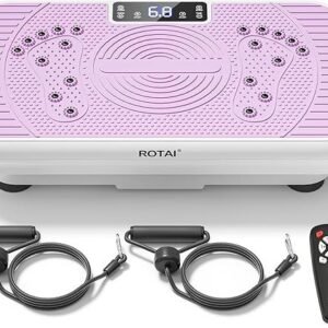 Vibration Plate Exercise Machine, Whole Body Workout Power Vibrate Fitness Platform Vibration Plate for Lymphatic Drainage, Weight Loss, Toning, Shaping & Wellness